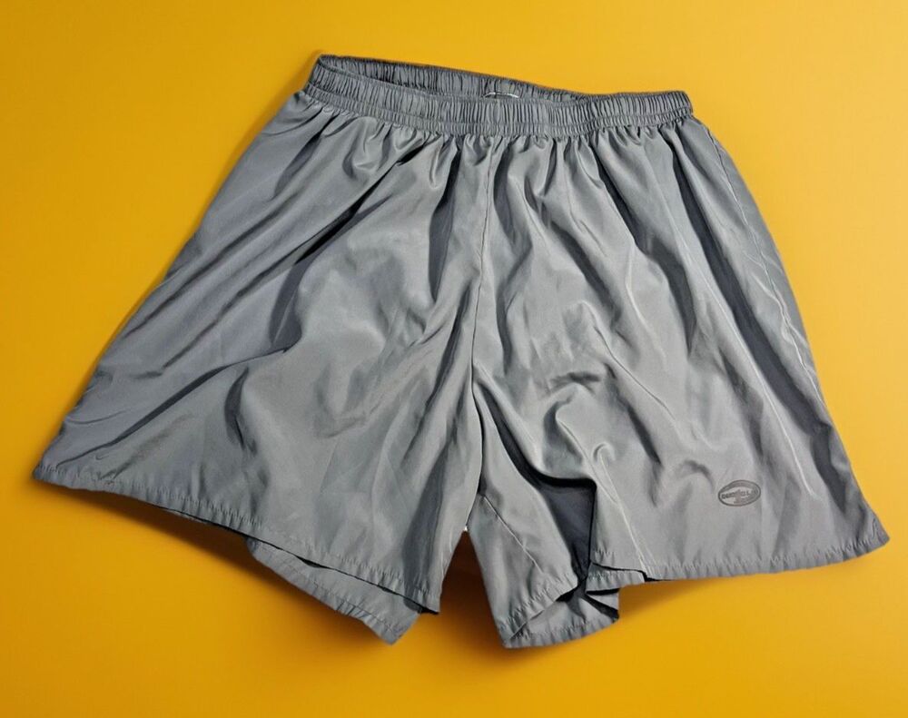 Duofold Hybrid Athletic Shorts Women's XL Gray Lined Drawstring Elastic Gym Run